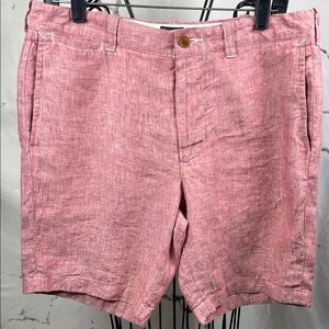 J. Crew Stanton Linen Shorts Flat Front 100% Baird McNutt Irish Linen Summer